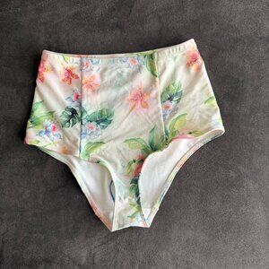 American Apparel Womens High Waist Swim Bottoms Floral M